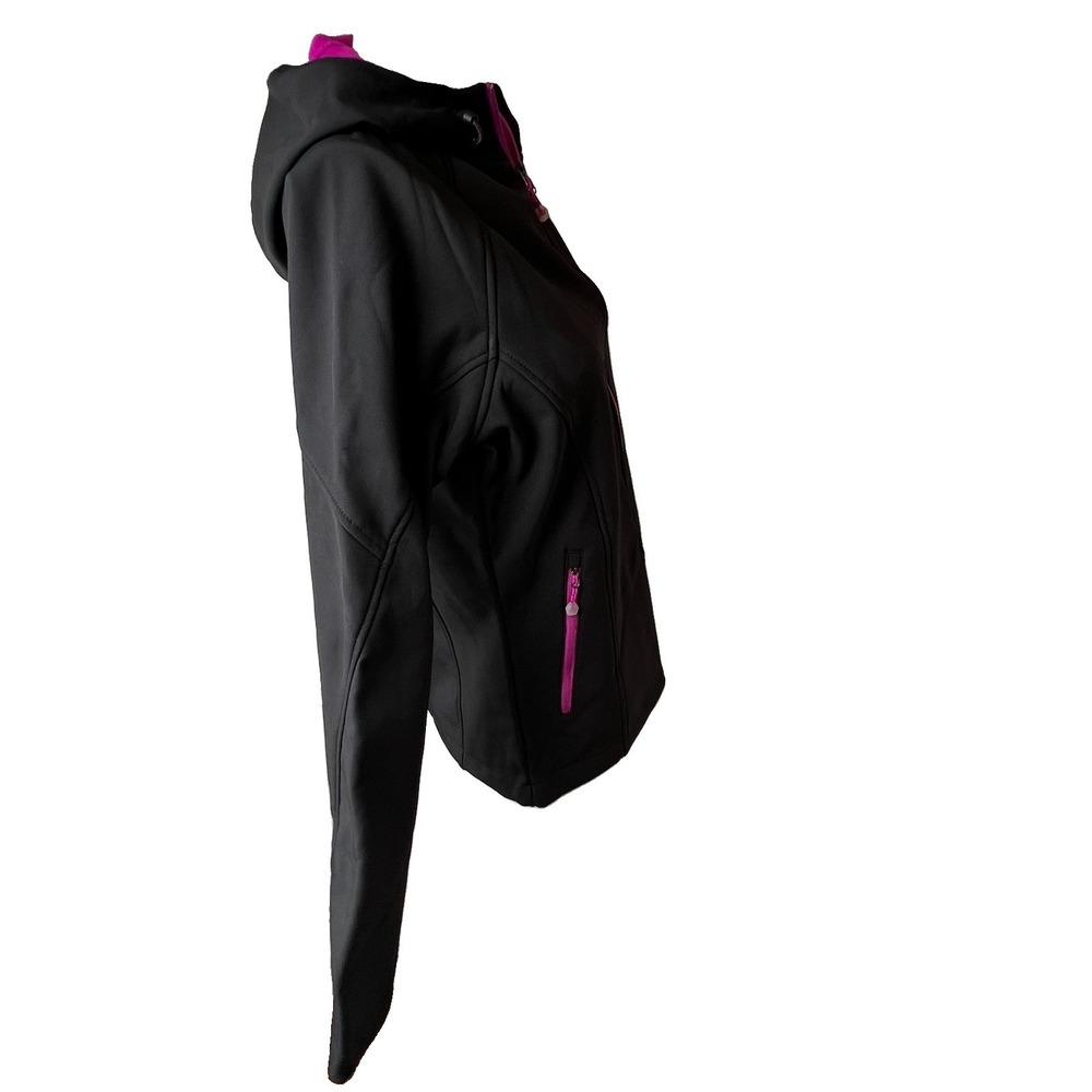 New Balance Women's Jacket Black Pink Full Zip Hooded Long Sleeve Size M NWT $90 - Picture 2 of 15